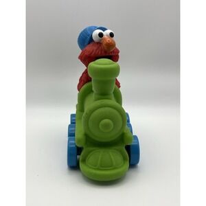 Vintage 1992 Illco Jim Henson Sesame Street Elmo Train Engine Rubber Toy Figure